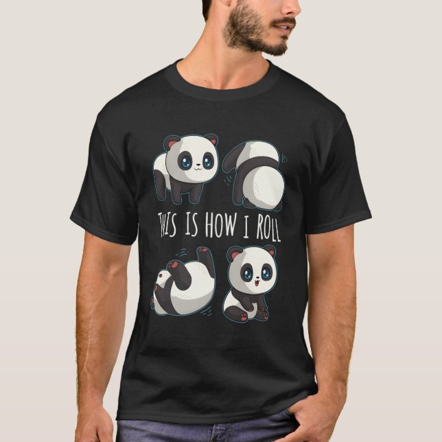T-shirt Chibi Panda Pour Le Panda De Petite Ours (Devant)