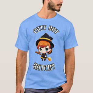 T-shirt Chibi Sorcière Wicca 1 mignonne, Mais Cuite