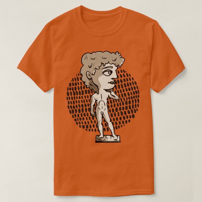 T-shirt Chibi Style David Statue sculptée Kawaii Art (Design devant)