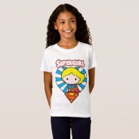 Chibi Supergirl Starburst Coeur et logo