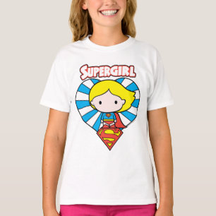 T-shirt Chibi Supergirl Starburst Heart and Logo