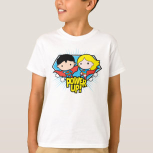 T-shirt Chibi Superman & Chibi Supergirl Power Up!