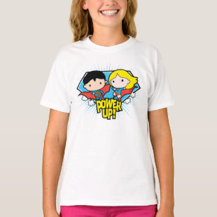 T-shirt Chibi Superman & Chibi Supergirl Power Up!