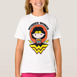 T-shirt Chibi Wonder Woman avec Pois et logo