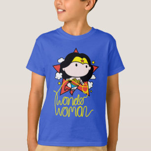 T-shirt Chibi Wonder Woman Voler Avec Lasso