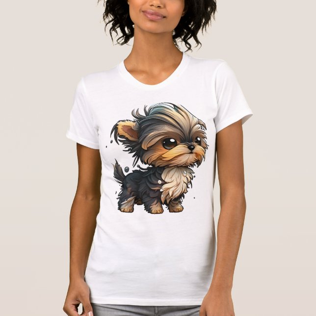 T-shirt Chibi Yorkshire Terrier (Devant)