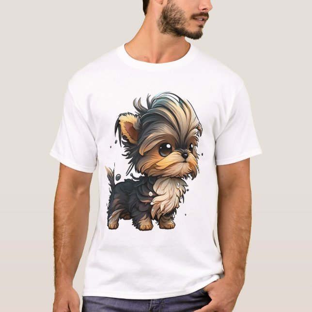 T-shirt Chibi Yorkshire Terrier (Devant)