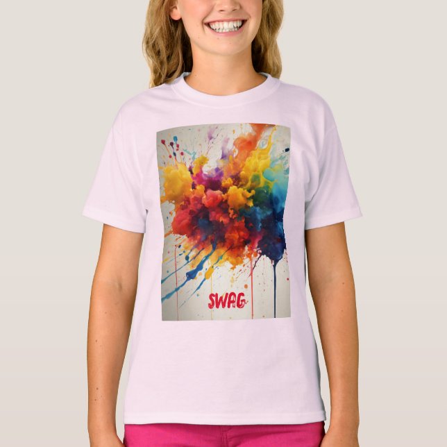 T-shirt "Chic à l'encre : Tee de femmes avec Swag" (Devant)