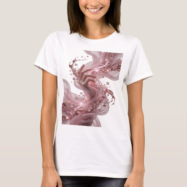 T-shirt Chic Argent ART ABSTRAIT Design Abstrait (Devant)