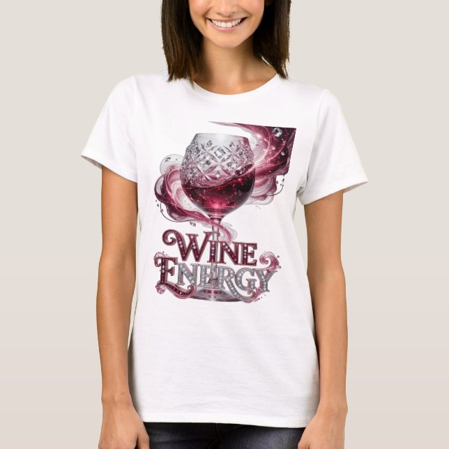 T-shirt Chic Argent ART TEXTUEL 3D ÉNERGIE DU VIN (Devant)