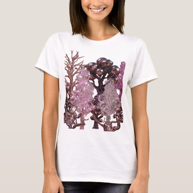 T-shirt Chic Argent DÉCLARATION D'ART ABSTRAIT Design (Devant)