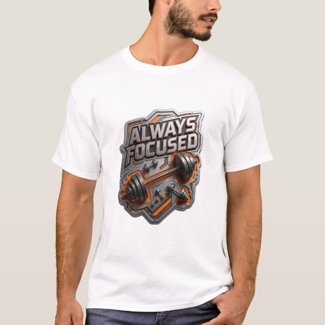 T-shirt Chic Argent TOUJOURS CONCENTRÉ Tee Déclaration (Devant)