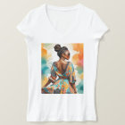 T-shirt chic bohème – Illustration bohème colorée