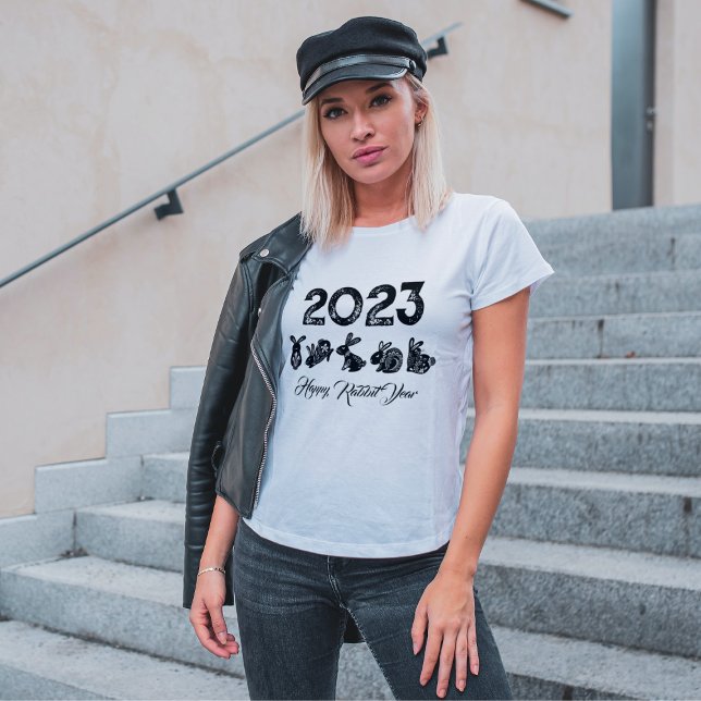 T-shirt Chic chinois Nouvel An Lunaire Nouvel An du lapin (Créateur téléchargé)