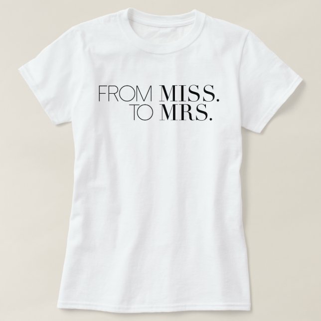 T-shirt Chic De Mlle à Mme. | Mariée (Design devant)