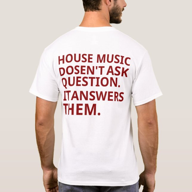 T-Shirt chic de musique de maison d'été (Dos)