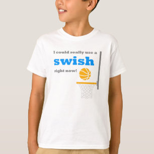 T-shirt chic d'enfants de basket-ball