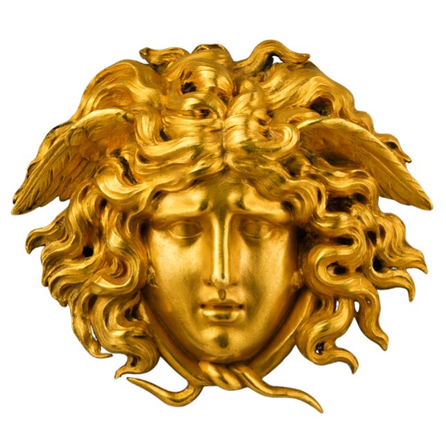 T-shirt Chic Elegant Or Français Medusa Haute Couture (Créateur téléchargé)