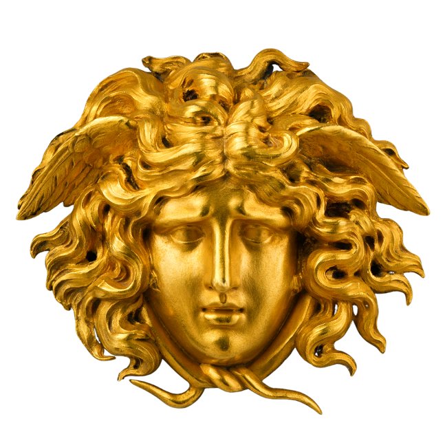 T-shirt Chic Elegant Or Français Medusa Haute Couture (Créateur téléchargé)