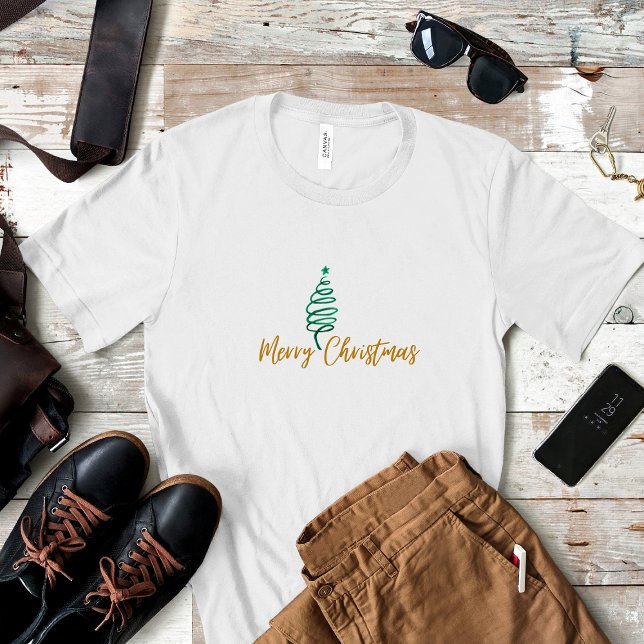 T-shirt Chic et élégant sapin de Noël vert Joyeux Noël (Créateur téléchargé)
