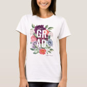 T-shirt Chic Floral Peonies Rose Blossoms Graduation (Devant)