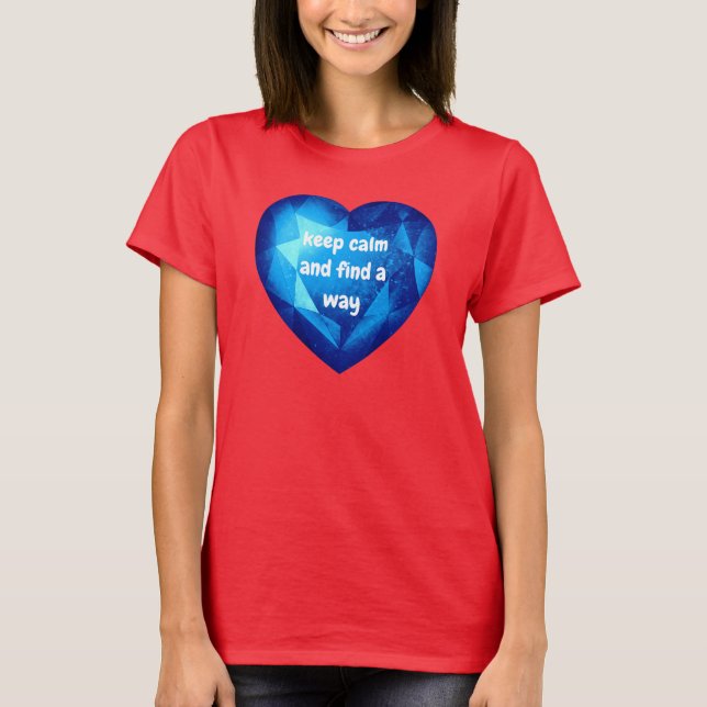 T-shirt Chic fresh blue Diamond quote affirmation  (Devant)