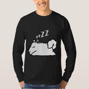 T-shirt Chic Husky Chien Chien Chiot Sleeping