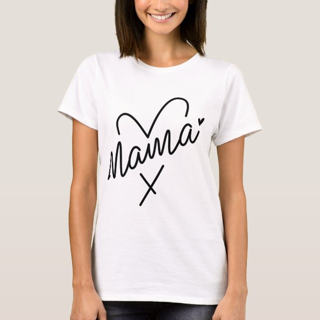 T-shirt Chic Mumma Black & White Minimalist Mothers Day (Devant)