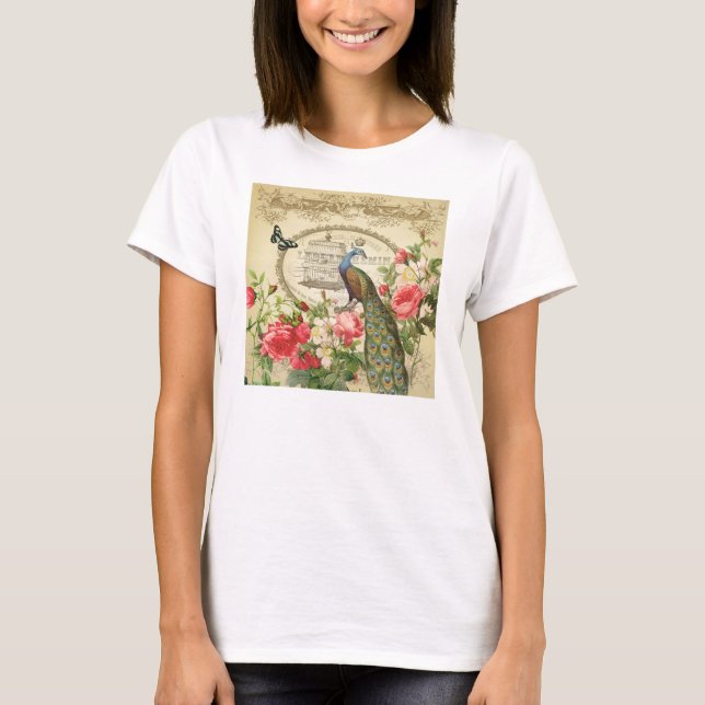 T-shirt Chic Peacock vintage (Devant)