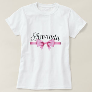 T-shirt Chic rose Aquarelle Bow Sweet 16 Anniversaire