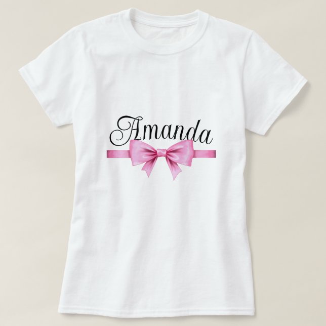 T-shirt Chic rose Aquarelle Bow Sweet 16 Anniversaire (Design devant)