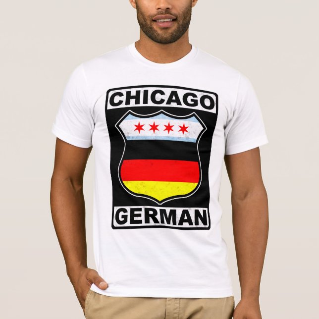T-shirt Chicago Allemand Américain (Devant)