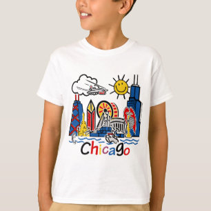 T-shirt Chicago badine l'horizon