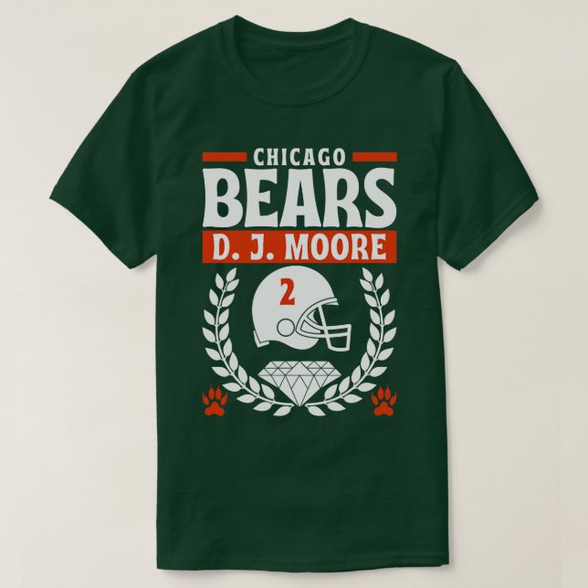 T-shirt Chicago Bears D J Moore 2 Edition (Design devant)
