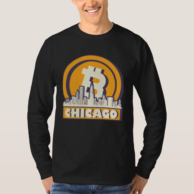 T-shirt Chicago Bitcoin Maximalist  Bitcoin Chicago Skylin (Devant)
