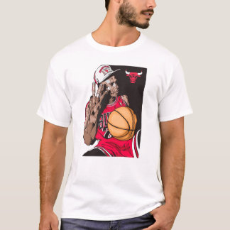 T-shirt Chicago Bulls Basketball Legend Illustration