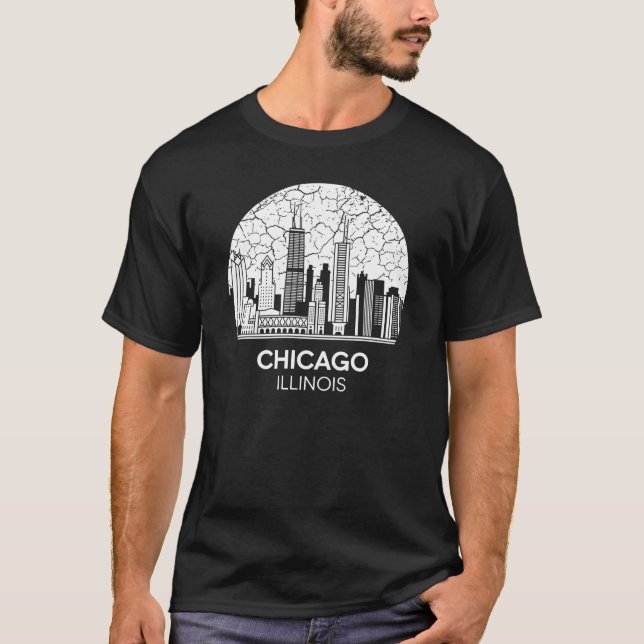 T-shirt Chicago City Illinois (Devant)
