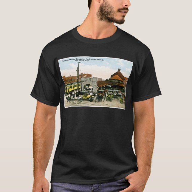 T-shirt Chicago et chemin de fer du nord-ouest, Des (Devant)