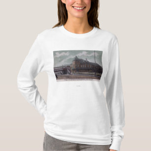 T-shirt Chicago et gare ferroviaire du nord-ouest