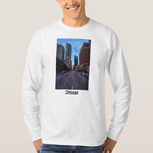 T-shirt Chicago Evening Drive (Devant)
