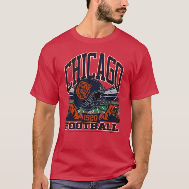 T-shirt Chicago Football - Vintage Gridiron Legacy (Devant)
