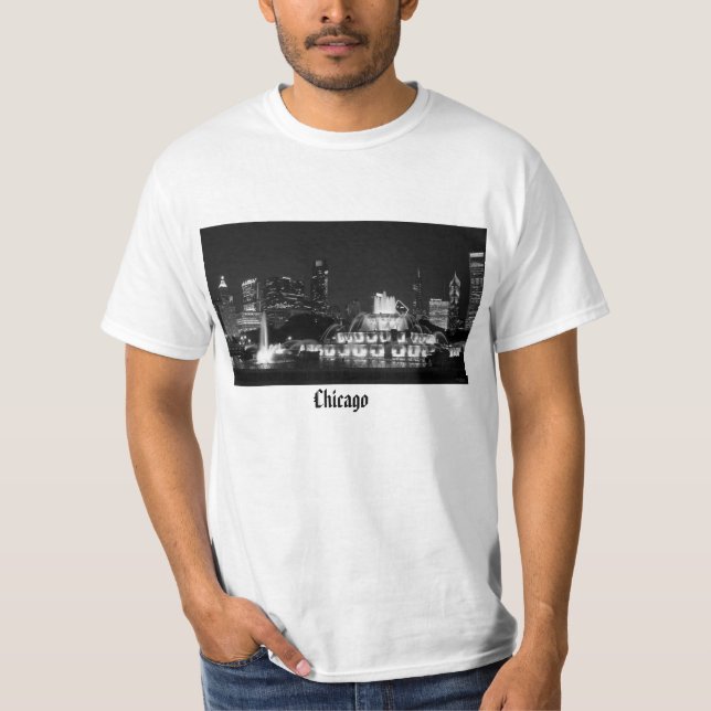 T-shirt Chicago Grant Park en nuances de gris (Devant)