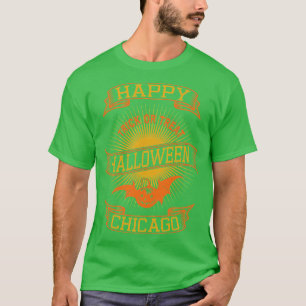 T-shirt Chicago Happy Halloween Vintage Style 1
