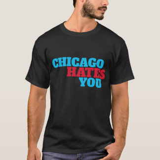 T-shirt Chicago Hates You - dans les couleurs du drapeau