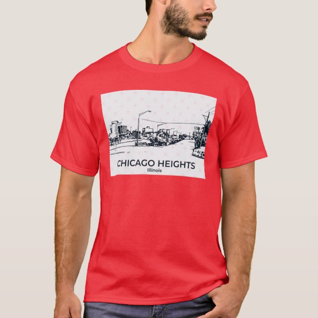 T-shirt Chicago Heights Illinois (Devant)