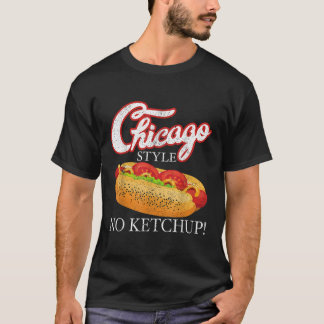 T-shirt Chicago Hot Chien Style été 4 juillet No Ketchu
