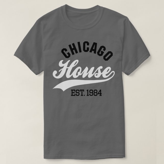 T-shirt Chicago house est 1984 (Design devant)