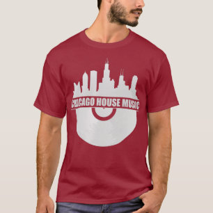 T-shirt Chicago House Music Chicago Skyline EDM DJ House