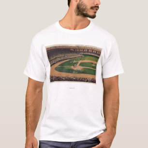 T-shirt Chicago, IL - parc de Comiskey, marbre, Basebal