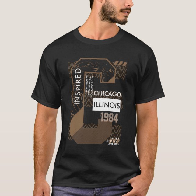 T-shirt Chicago Illinois 1984 (Devant)